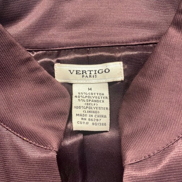 VERTIGO PARIS - Designer lined Brown trench coat, size M Dry Clean - Picture 2 of 10